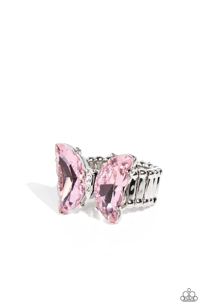 Lazy Afternoon - Pink Butterfly Ring - Gimme the Glitz June 2023 Exclusive