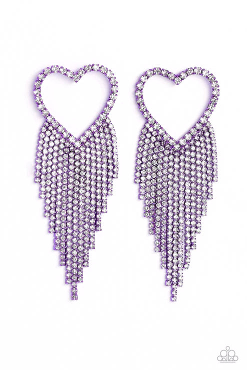 Sumptuous Sweethearts - Purple Earrings - Gimme the Glitz June 2023 Exclusive