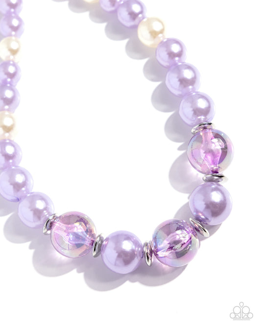 Just Another Pearl - Purple Iridescent Necklace