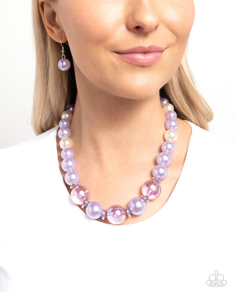 Just Another Pearl - Purple Iridescent Necklace