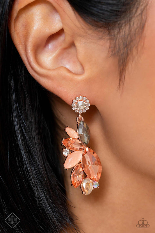 Soft Sashay - Rose Gold Earrings - Fashion Fix December 2023