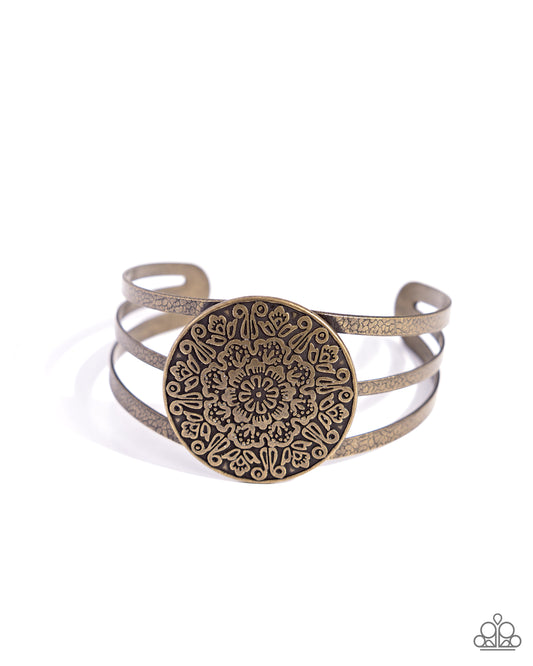 Head Over Hibiscus - Brass Bracelet