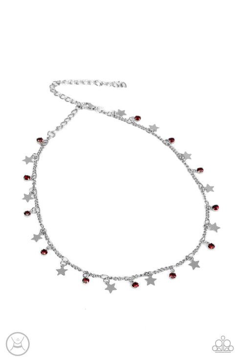 Little Lady Liberty - Red Star Choker Necklace