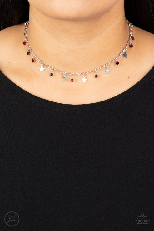 Little Lady Liberty - Red Star Choker Necklace