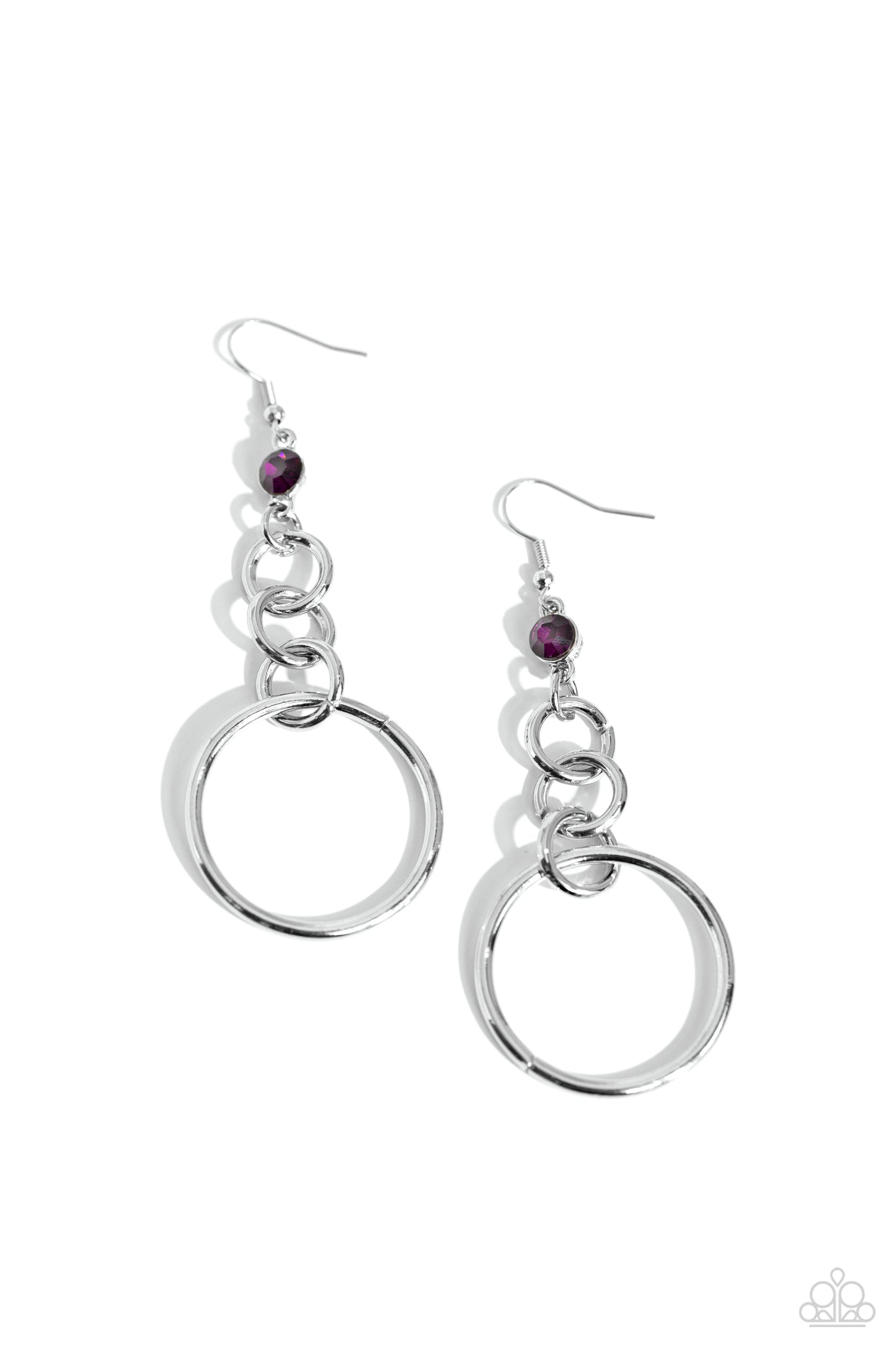 Glitzy Gesture - Purple Earring