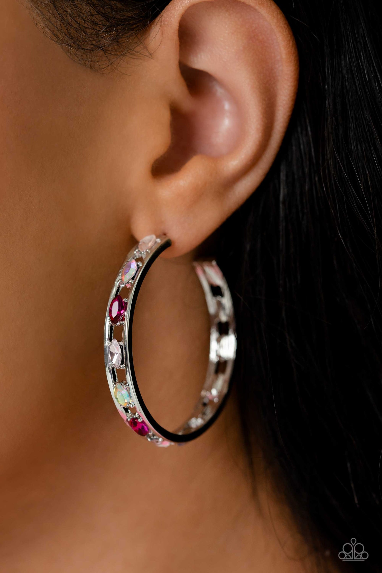 The Gem Fairy - Pink Hoop Earrings - LOP Exclusive - February 2023