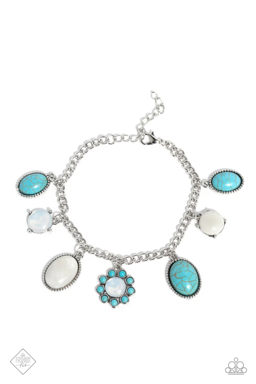 Cowboy Charm - Turquoise Blue Bracelet - Fashion Fix March 2023