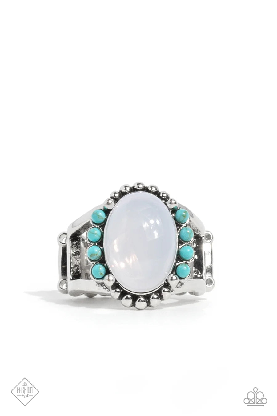 Captivating Cowboy - Turquoise Blue Ring - Fashion Fix March 2023