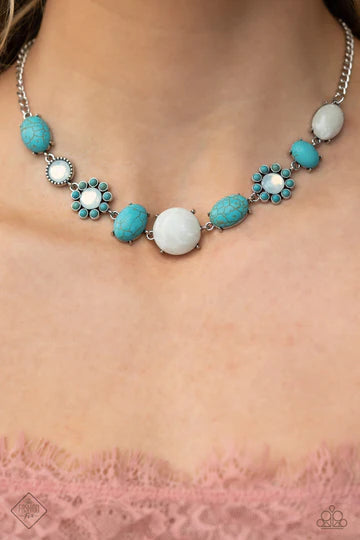 Cowboy Catwalk - Turquoise Blue Necklace - Fashion Fix March 2023