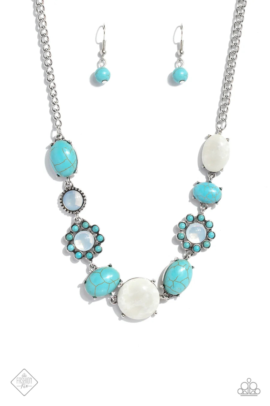 Cowboy Catwalk - Turquoise Blue Necklace - Fashion Fix March 2023