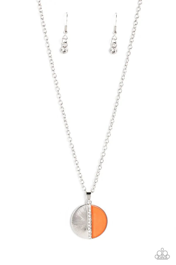 Captivating Contrast - Orange Necklace4