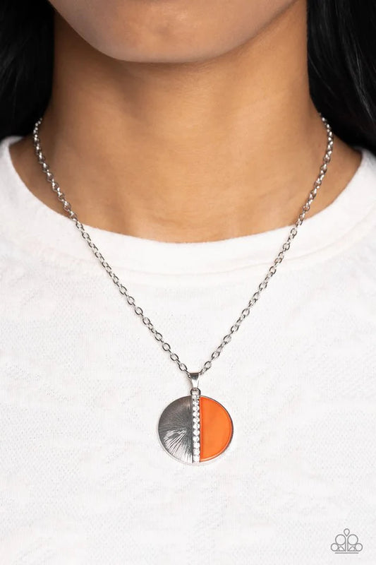 Captivating Contrast - Orange Necklace4