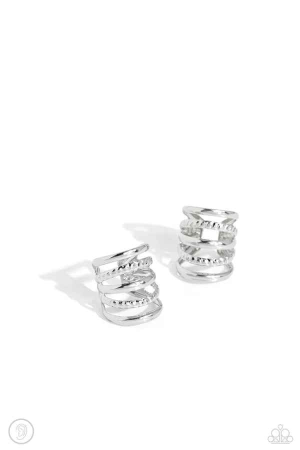 Flexible Fashion - Silver Earring - Cuff