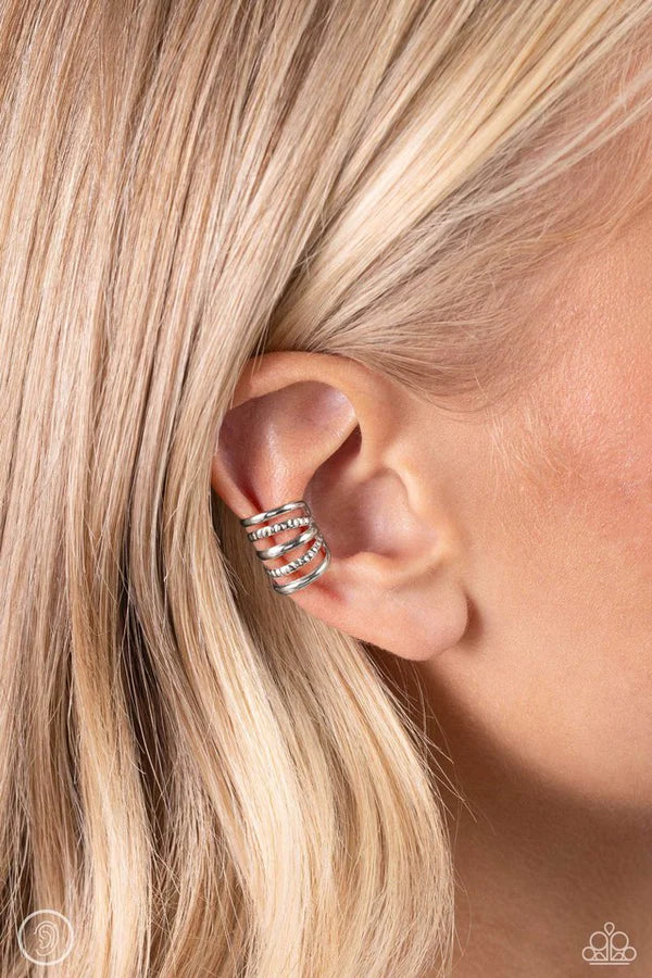 Flexible Fashion - Silver Earring - Cuff