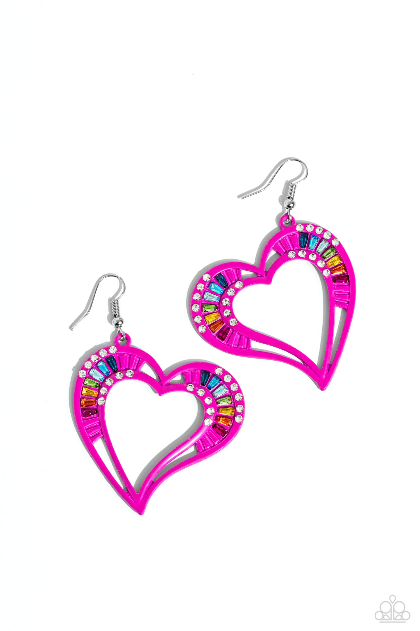 Embellished Emeralds - Pink Earring