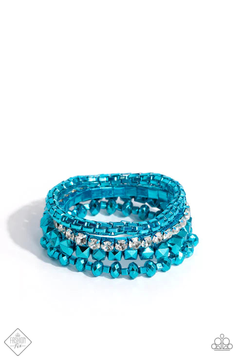 Punk Pattern - Blue Bracelet - Fashion Fix December 2023