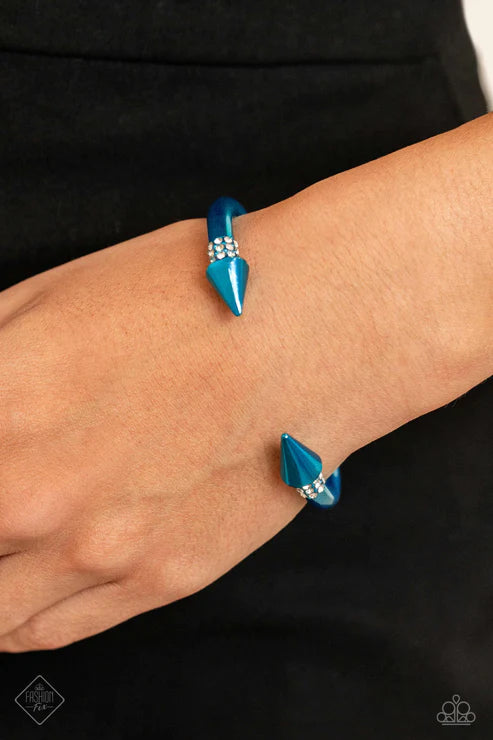 Punky Plot Twist - Blue Cuff Bracelet - Fashion Fix - December 2023