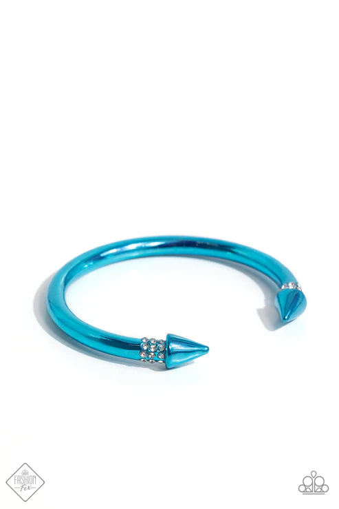 Punky Plot Twist - Blue Cuff Bracelet - Fashion Fix - December 2023