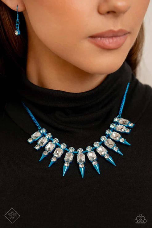 Punk Passion - Blue Necklace - Fashion Fix December 2023