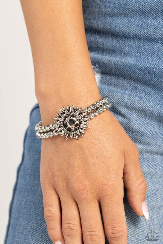 Sunflower Serenity - Black Bracelet