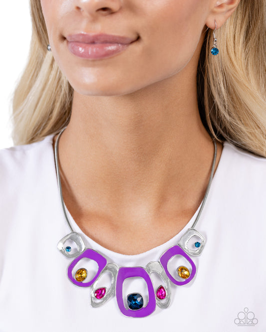 Poetically Painted - Purple Necklace