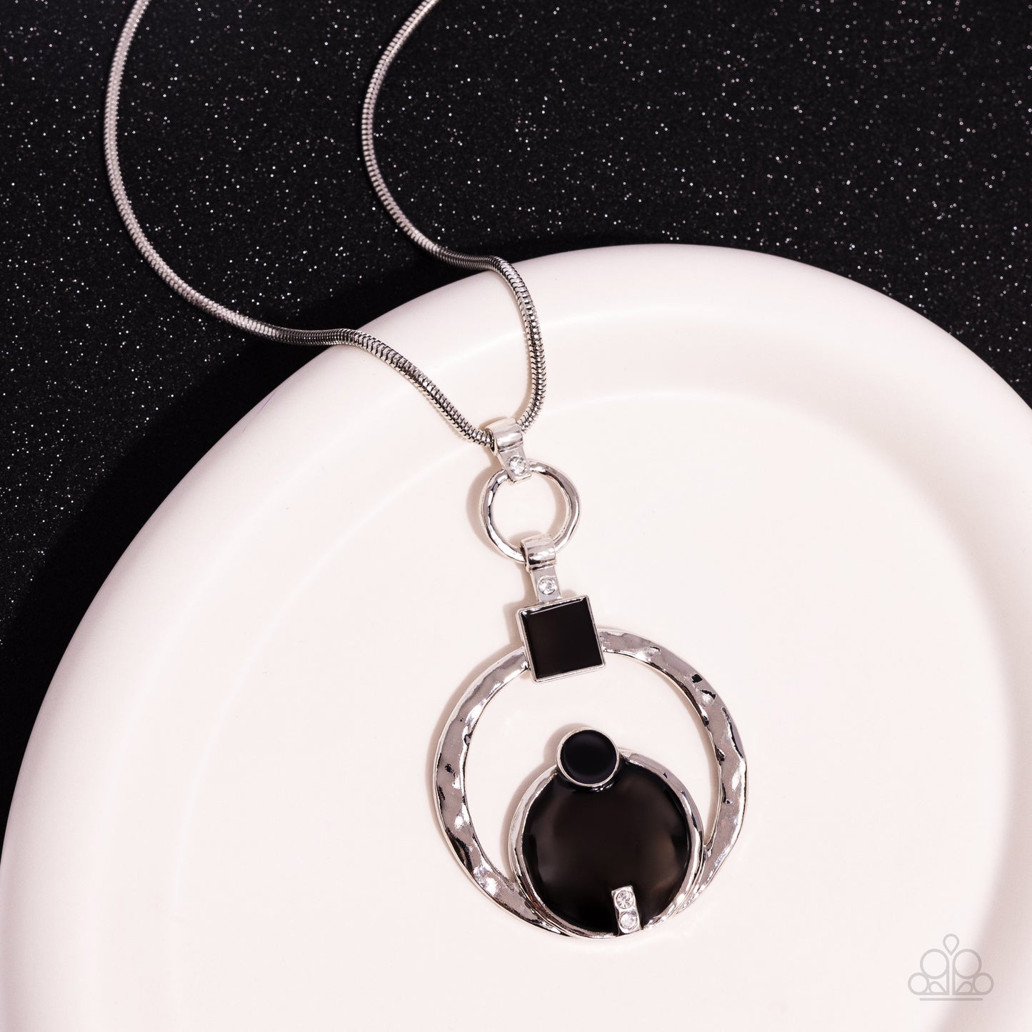 Tastefully Transparent - Black Necklace