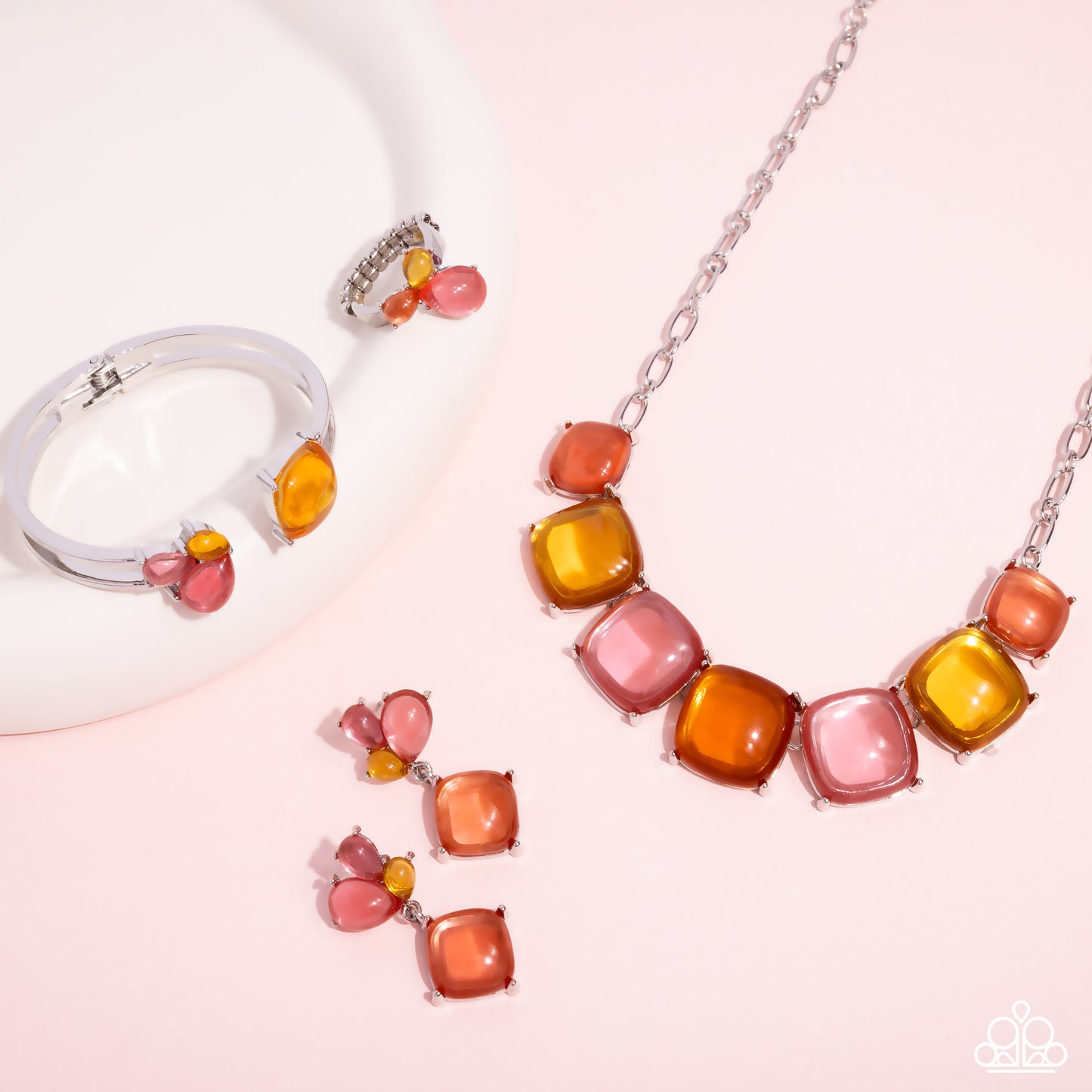 Reflective Range - Pink Necklace - Fashion Fix April 2024