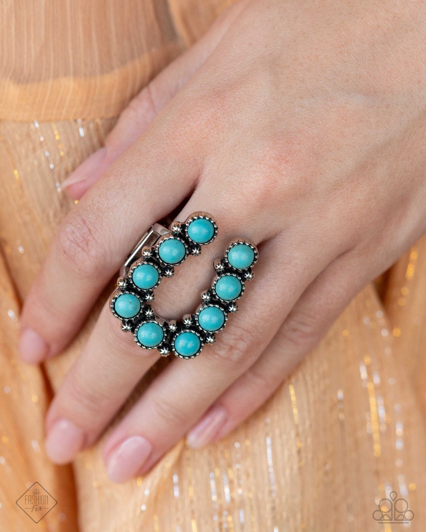 Wild West Whisper - Turquoise Blue Ring - Fashion Fix September 2024