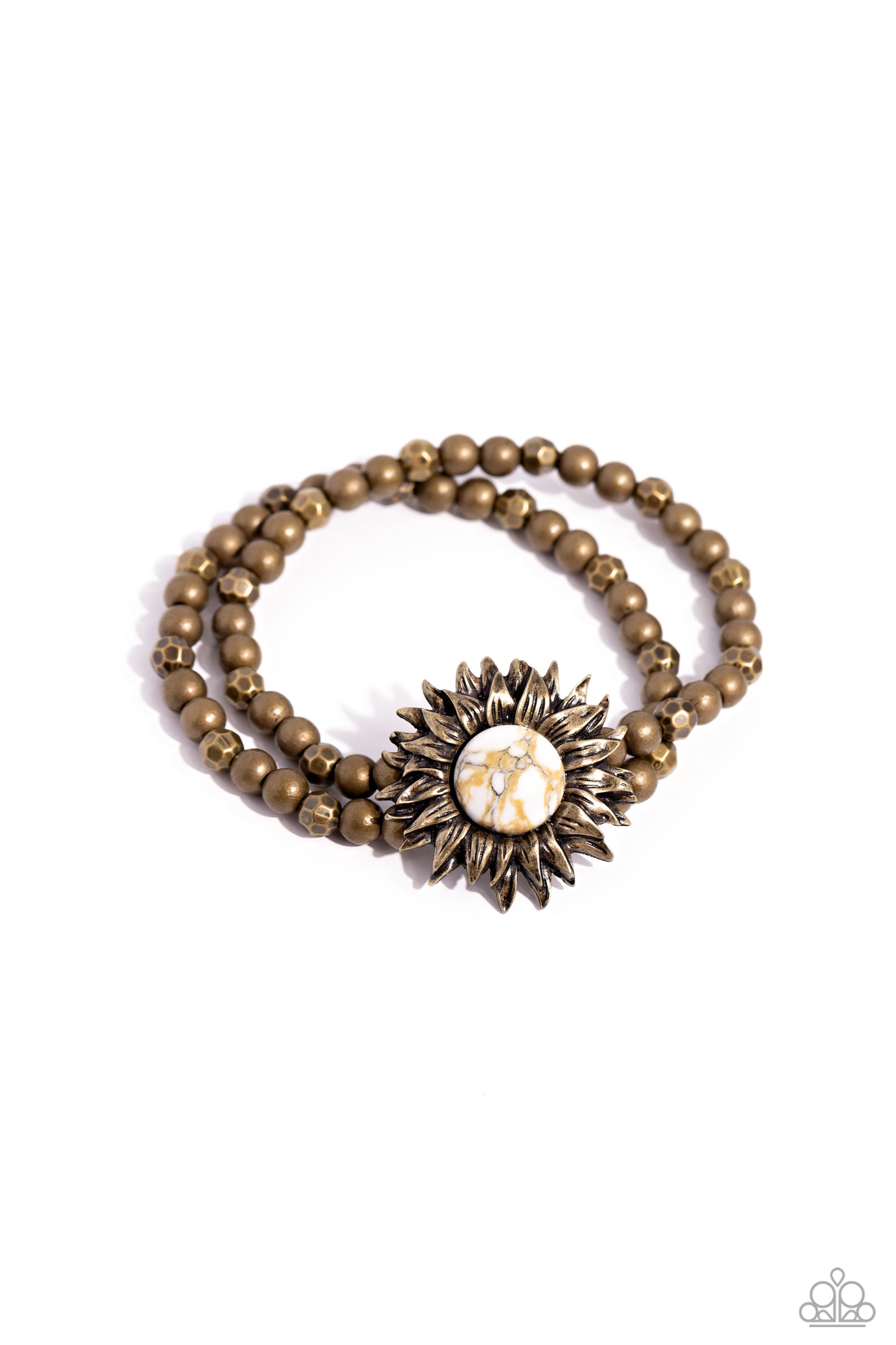 Sunflower Serenity - Brass Bracelet