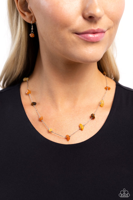 Narrow Novelty - Brown Necklace