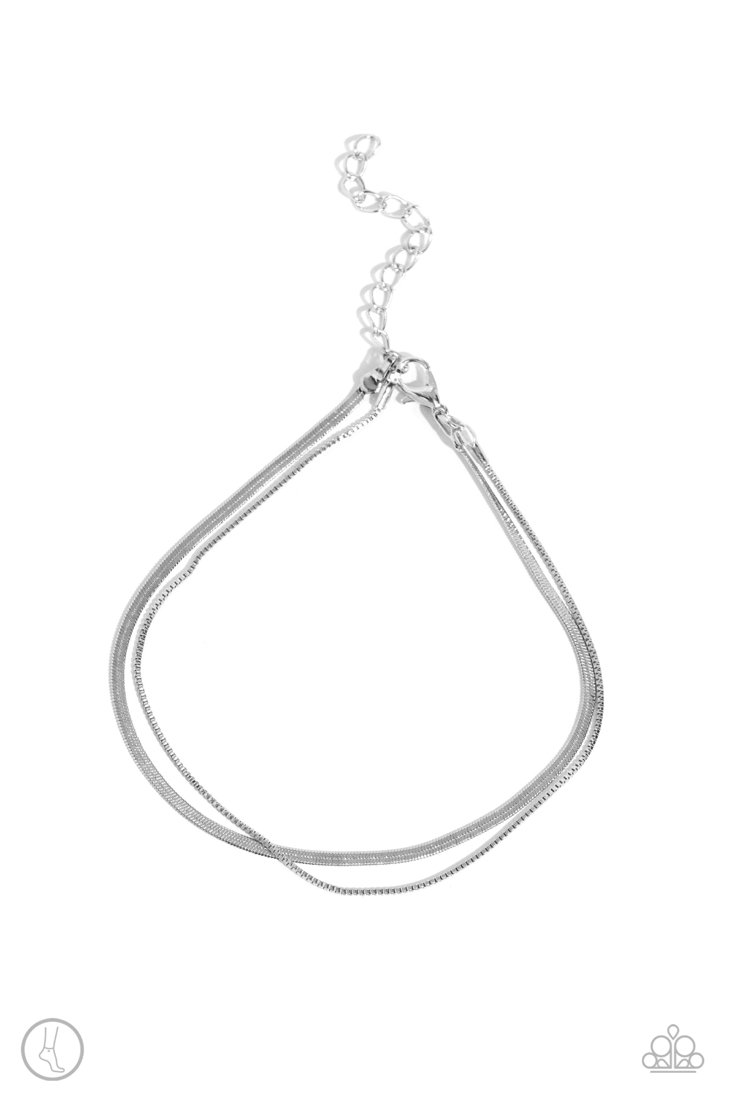 Glistening Gauge - Silver Anklet