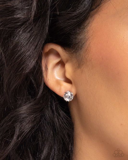 Breathtaking Birthstone - White Earring