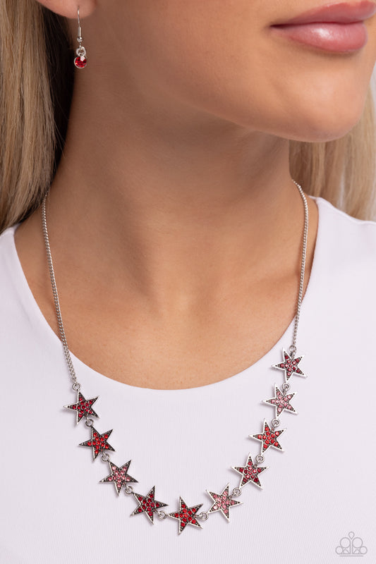 Star Quality Sensation - Red Necklace