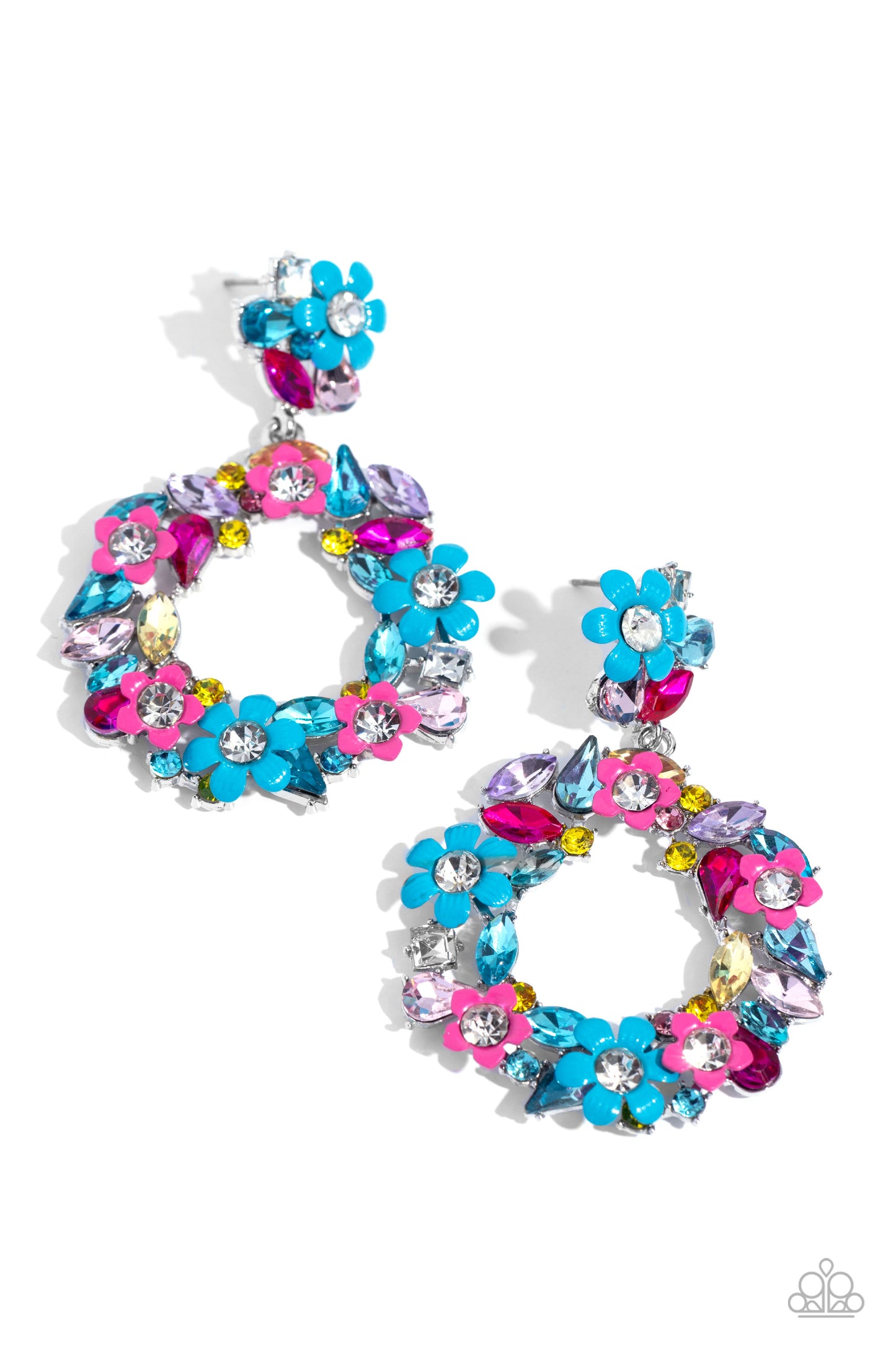 Wreathed in Wildflowers - Blue Earring