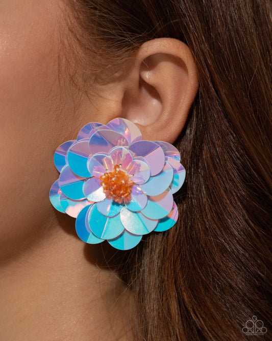 Floating Florals - Multi Iridescent Post Earring - Exclusive Life of the Party May 2024