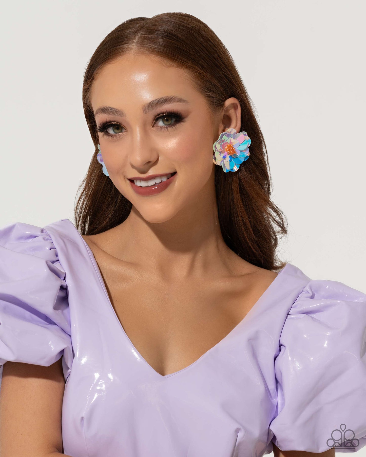 Floating Florals - Multi Iridescent Post Earring - Exclusive Life of the Party May 2024