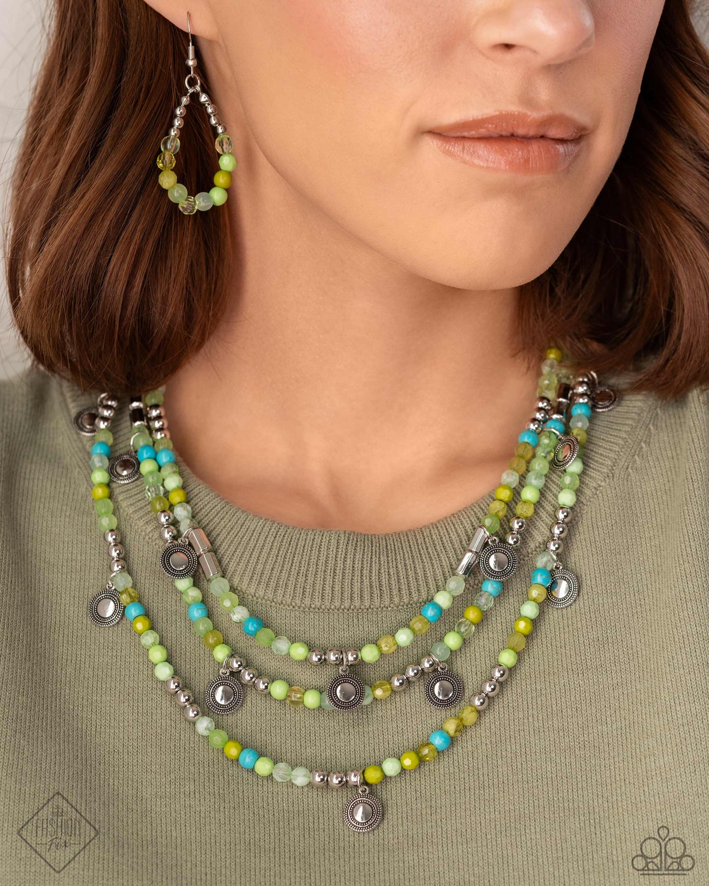 Piquant Pattern - Green Necklace - Fashion Fix April 2024