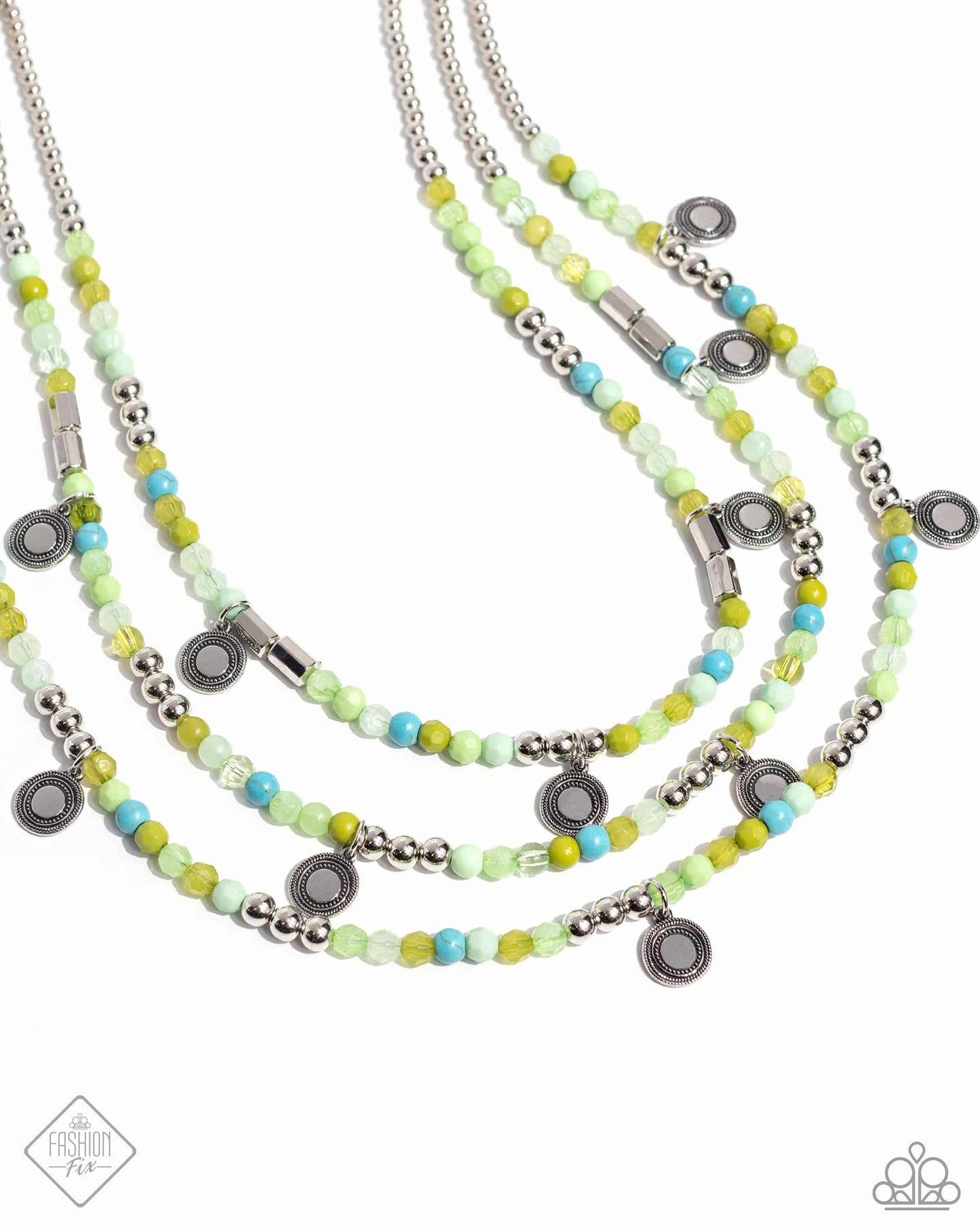 Piquant Pattern - Green Necklace - Fashion Fix April 2024