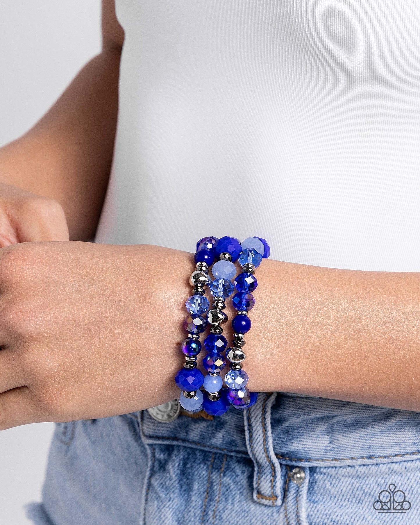 Stack of GLASS - Blue Bracelet