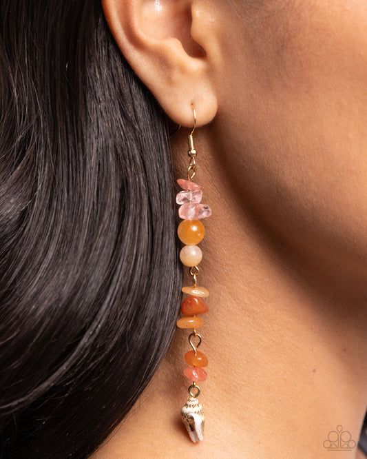 Game of STONES - Orange Earring