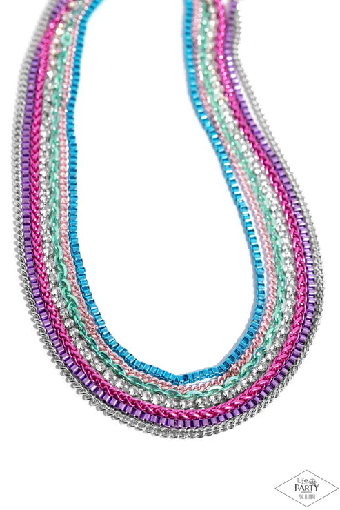 Troublemaker Trove - Multi Necklace - Exclusive Pink Diamond