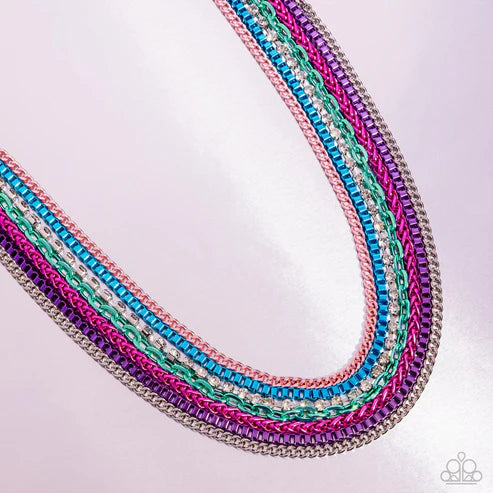 Troublemaker Trove - Multi Necklace - Exclusive Pink Diamond