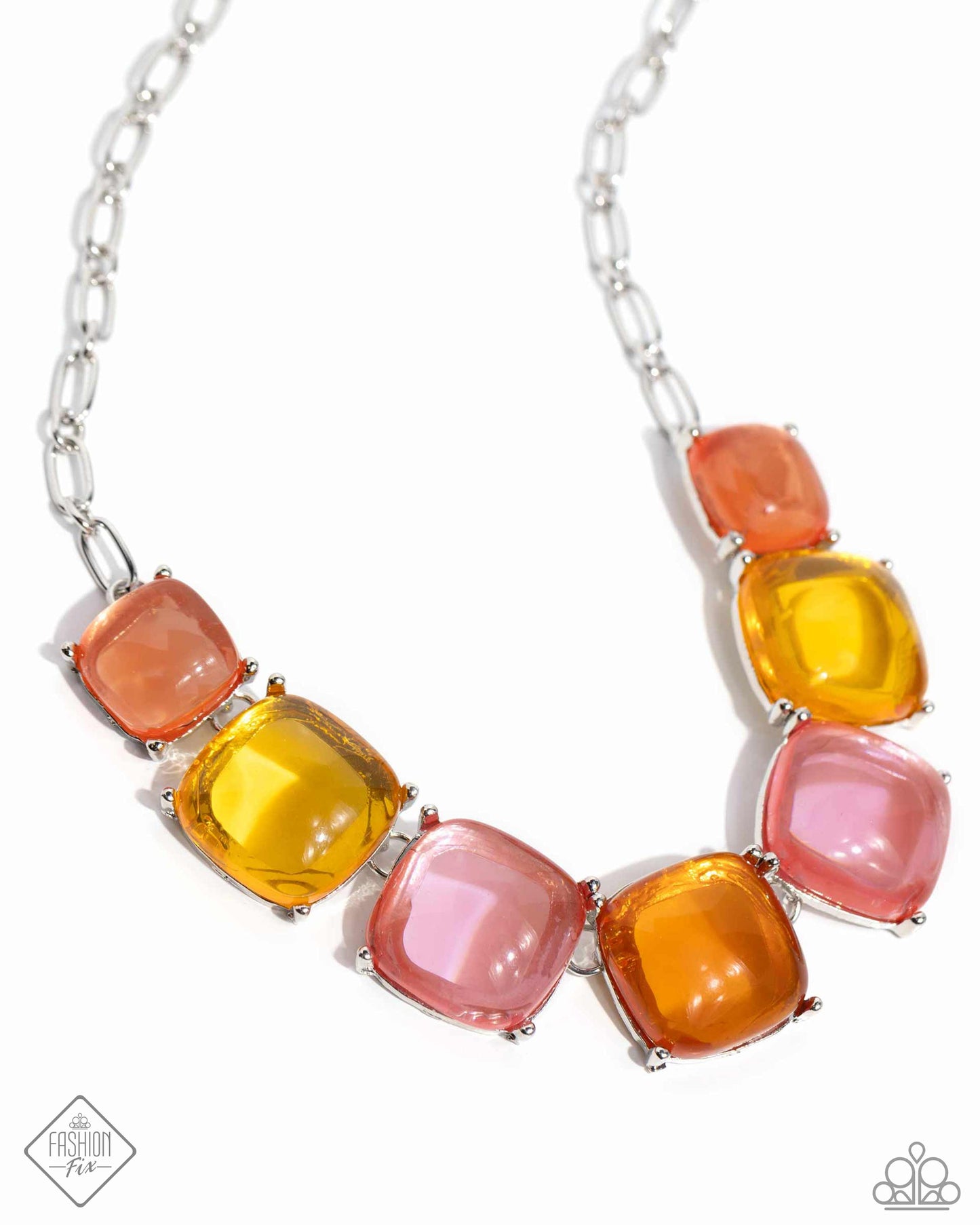 Reflective Range - Pink Necklace - Fashion Fix April 2024