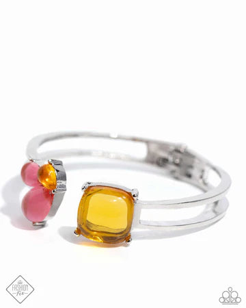 Reflective Recognition - Multi Pink/Yellow Bracelet - Fashion Fix April 2024