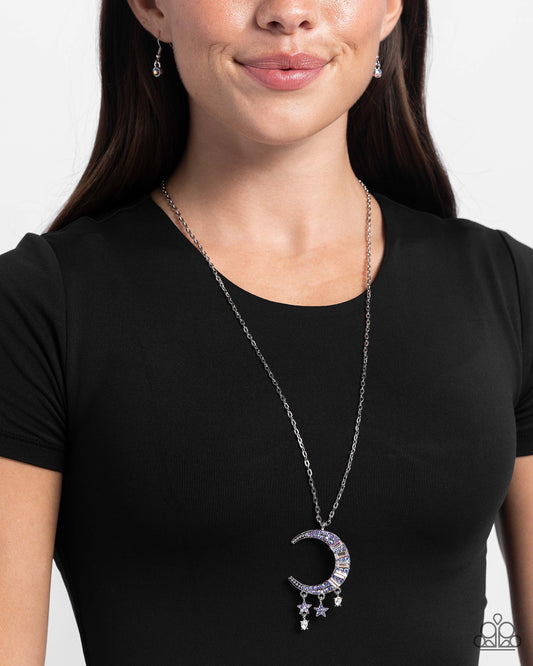 Lunar Landmark - Purple Necklace