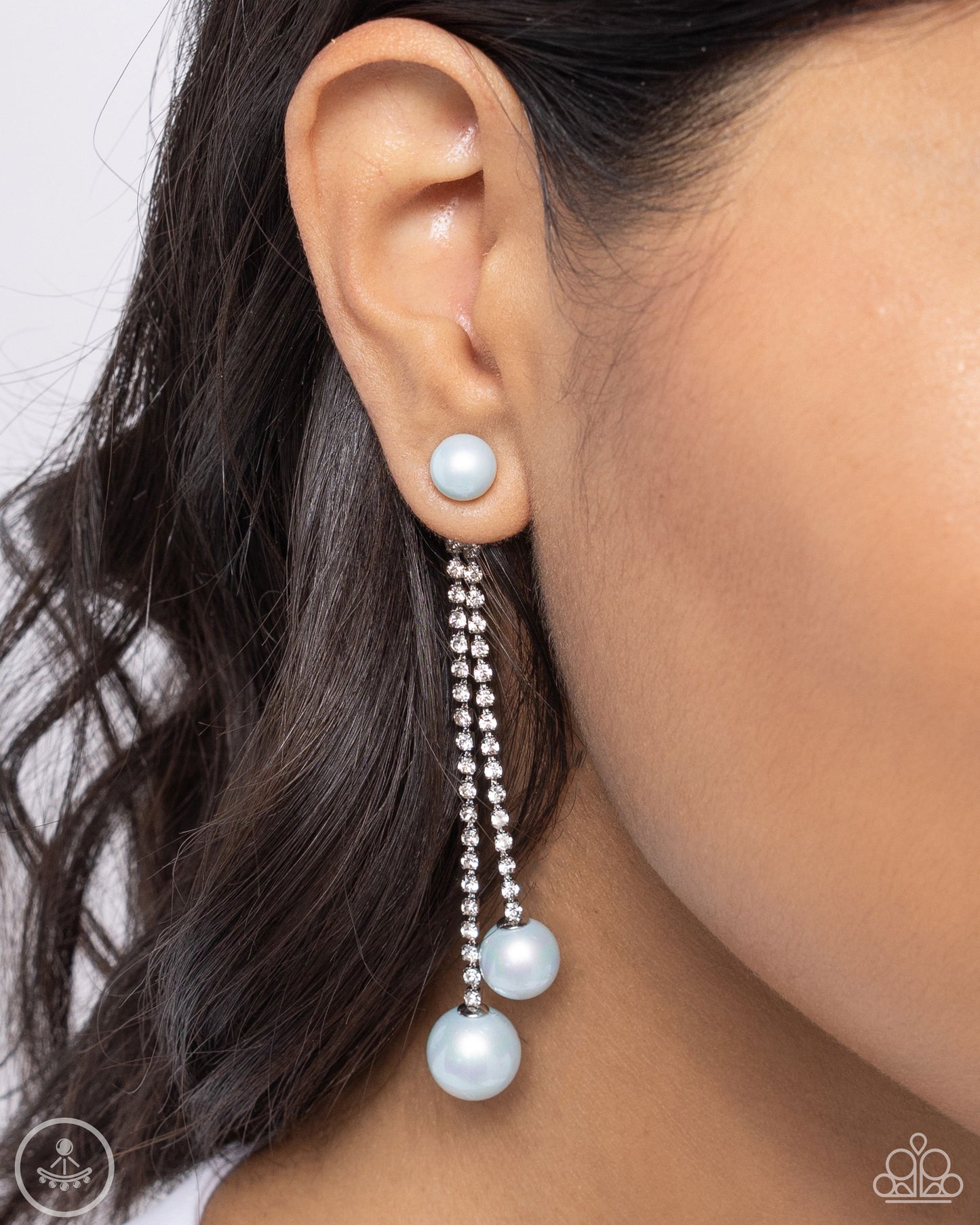 Give Us A PEARL! - Blue Earring