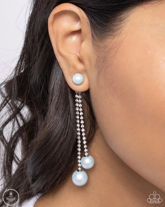 Give Us A PEARL! - Blue Earring