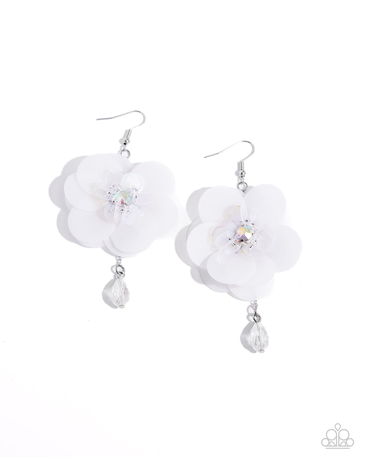 Oversized Opulence - White Earring