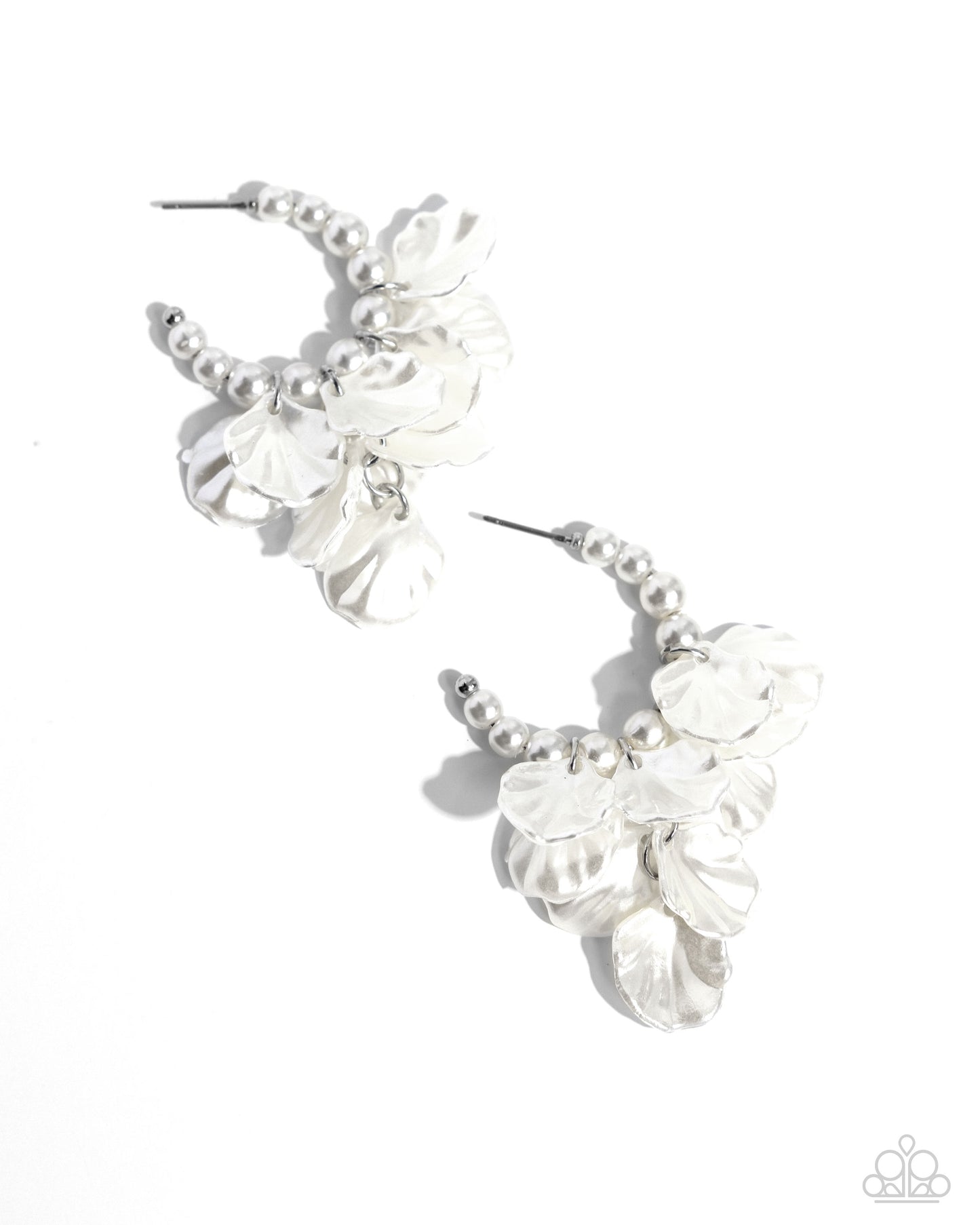 Frilly Feature - White Earring