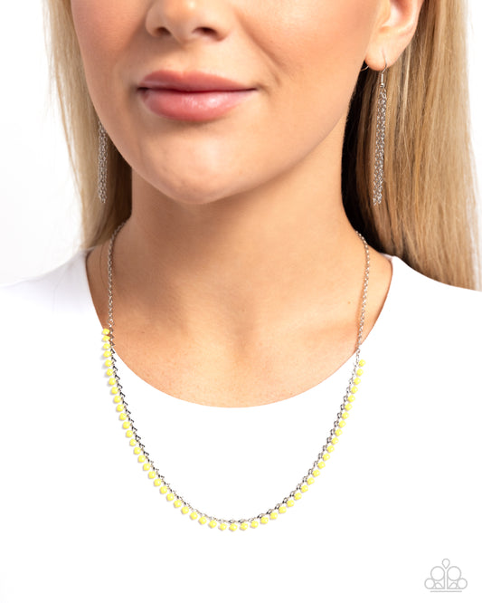 Colored Cadence - Yellow Necklace